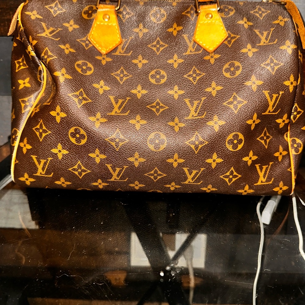 Louis Vuitton Brown and Orange Satchel